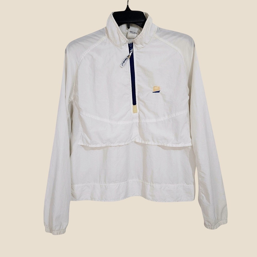 Vintage Solumbra Sun Protective 1/4 Zip Cropped Windbreaker Womens XS USA Made